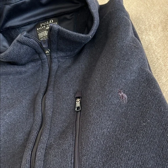 Vest Polo by Ralph Lauren Men's Dark Blue Zip-Up